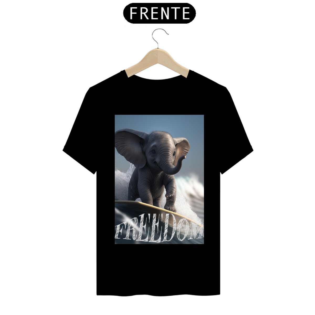 Nome do produto: Camisa Bebe Elefante surfista