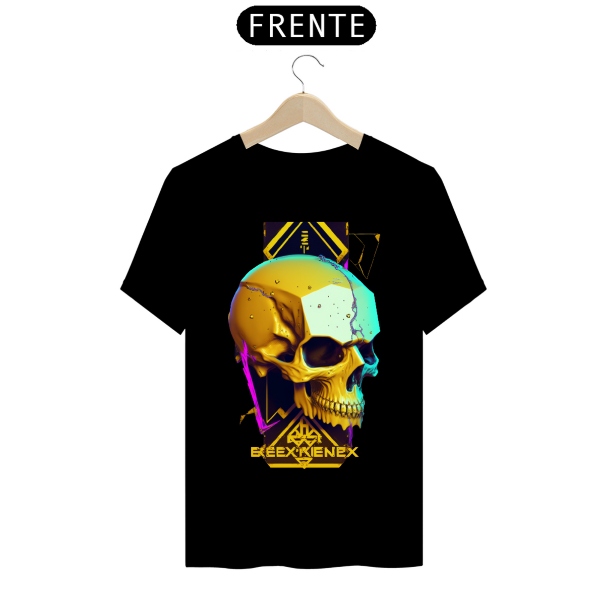 Nome do produto: Camisa Caveira Cyberpunk