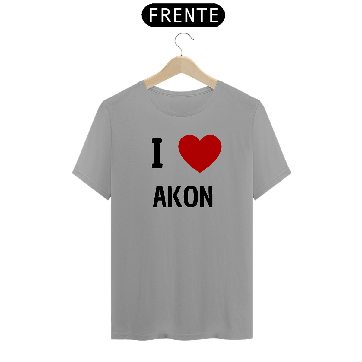 Nome do produto: Camiseta Unissex - Akon I Love Akon