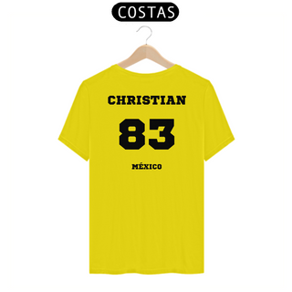 Nome do produtoCamiseta Unissex - RBD Christian Chavez 83 Méxicon ( Impressão apenas nas costas)