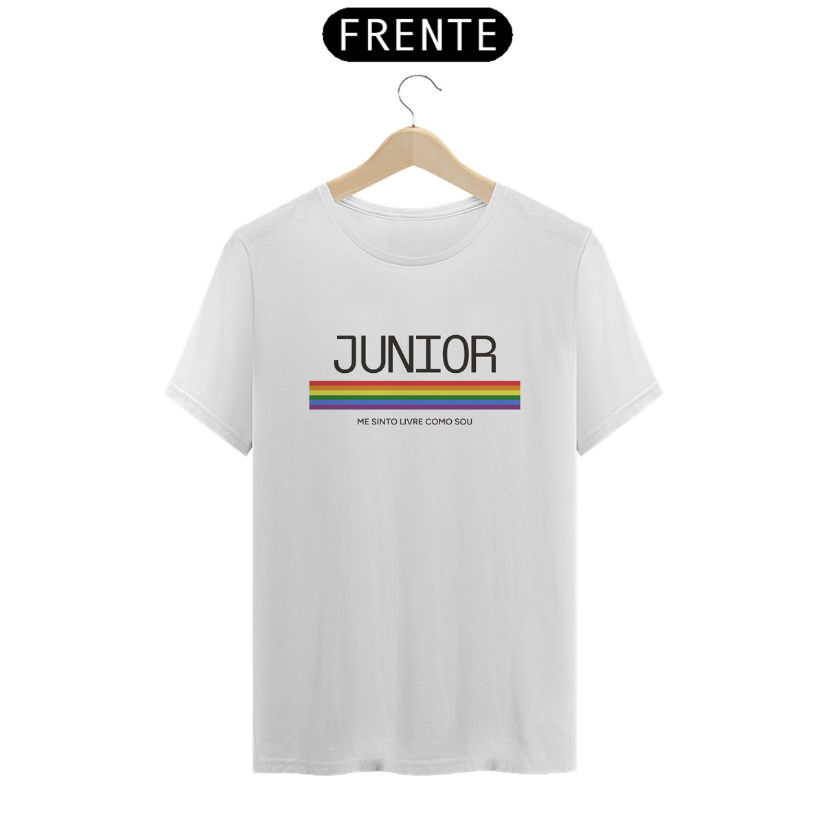 Nome do produto: Camiseta Unissex - Pride JUNIOR me sinto livre