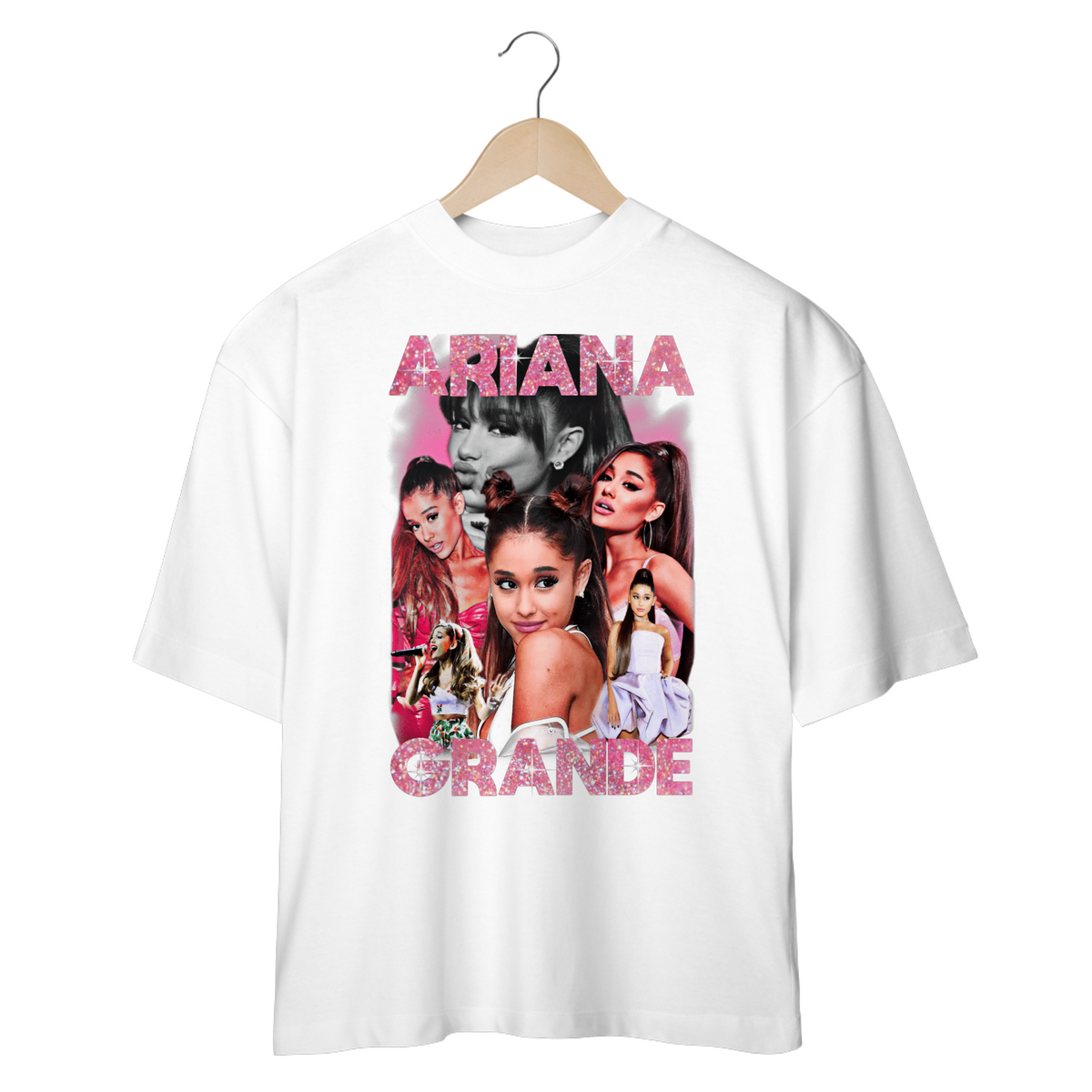 Nome do produto: Camiseta Oversized - Ariana Grande