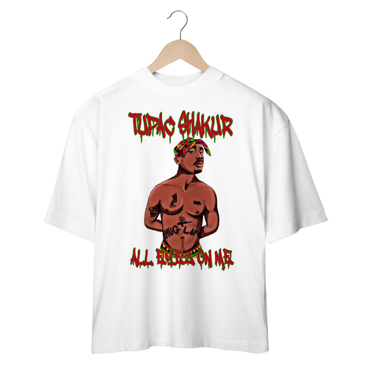 Nome do produto: Camiseta Oversized - Tupac