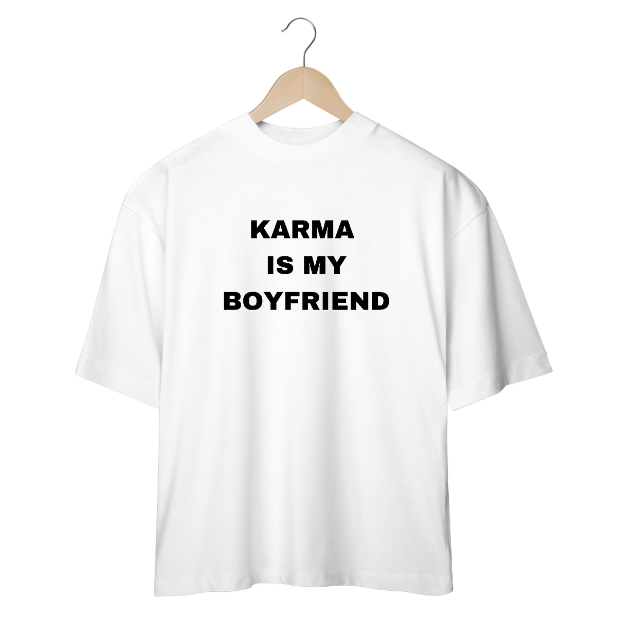 Nome do produto: Camiseta Oversized - Taylor Swift Karma Is My Boyfriend