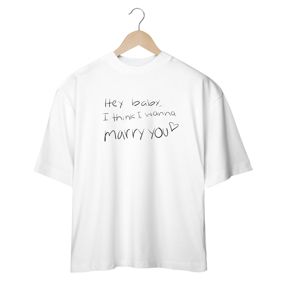 Camiseta Oversized - Bruno Mars Marry You