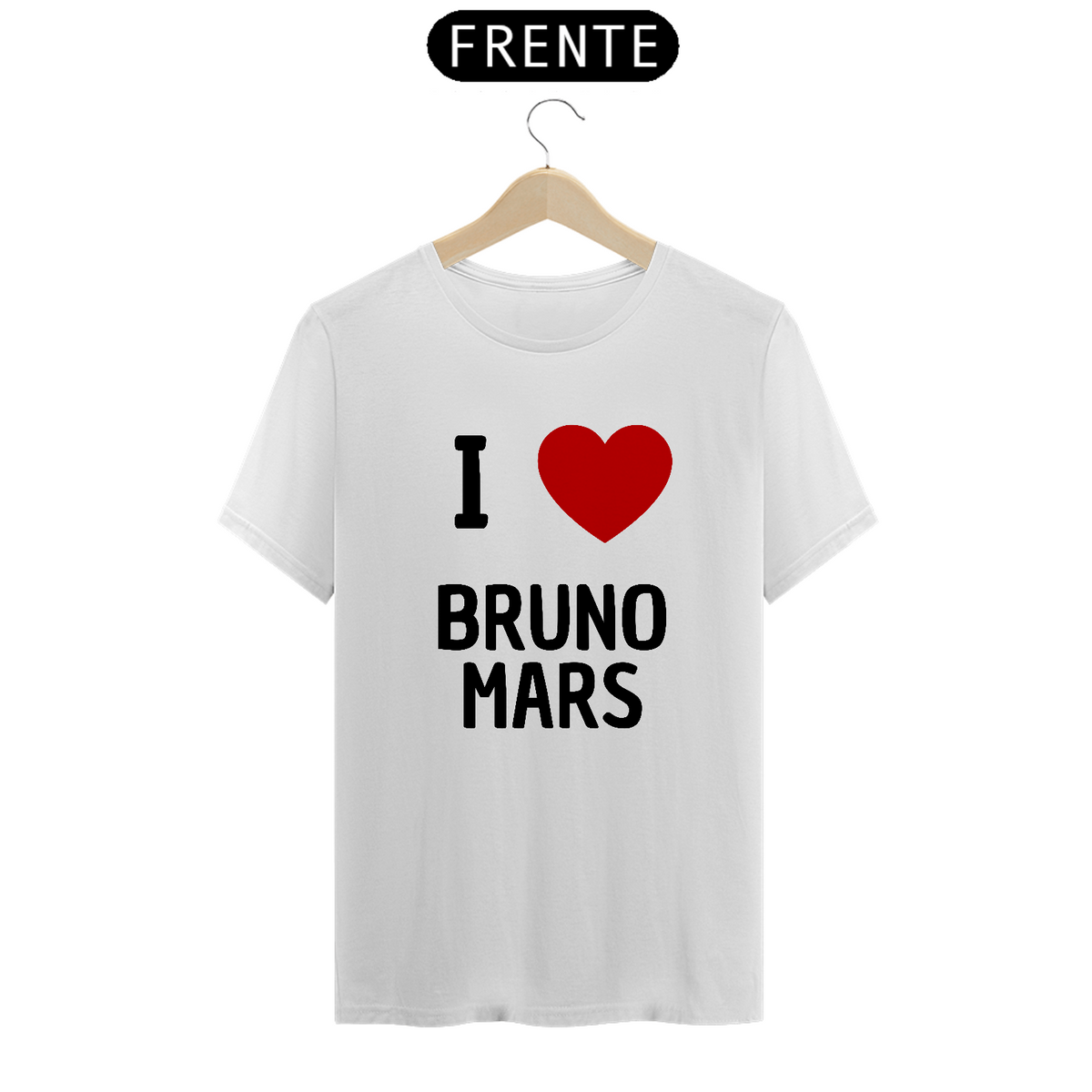 Nome do produto: Camiseta Unissex - Bruno Mars I Love Bruno Mars