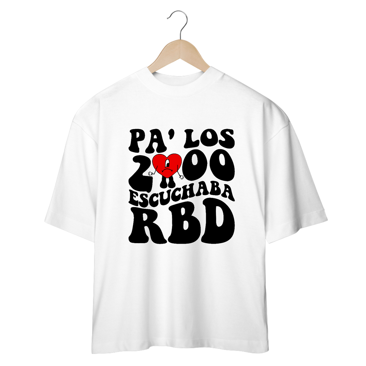 Nome do produto: Camiseta Oversized - RBD Pa\'los 2000 Escuchaba RBD