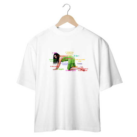 CAMISETA OVERSIZED CHARLI XCX TRACKLIST