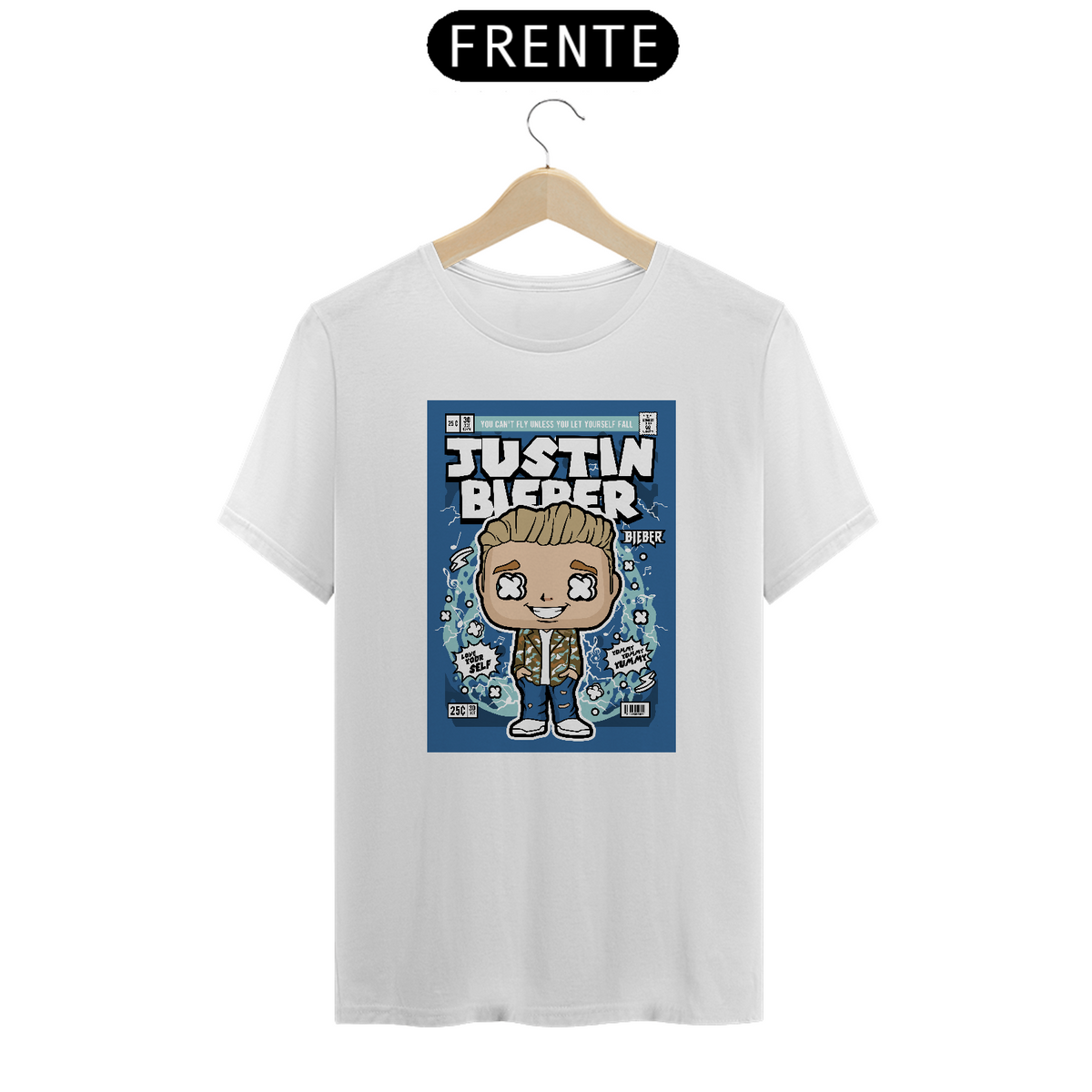 Nome do produto: CAMISETA JUSTIN BIEBER FUNKO