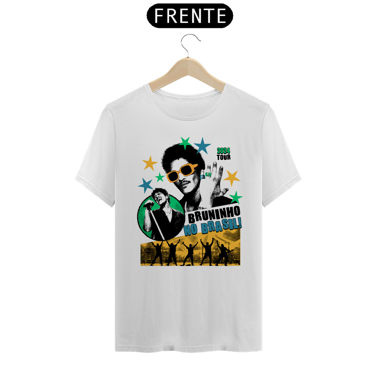 Nome do produto: CAMISETA BRUNO MARS BRUNINHO NO BRASIL