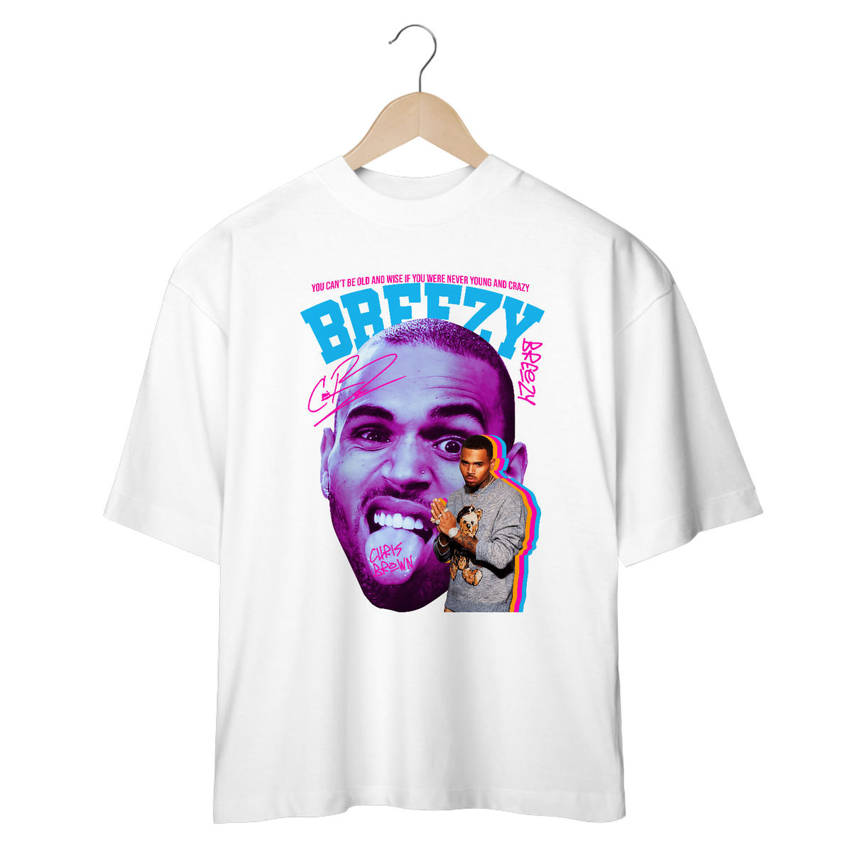 Nome do produto: CAMISETA OVERSIZED CHRIS BROWN