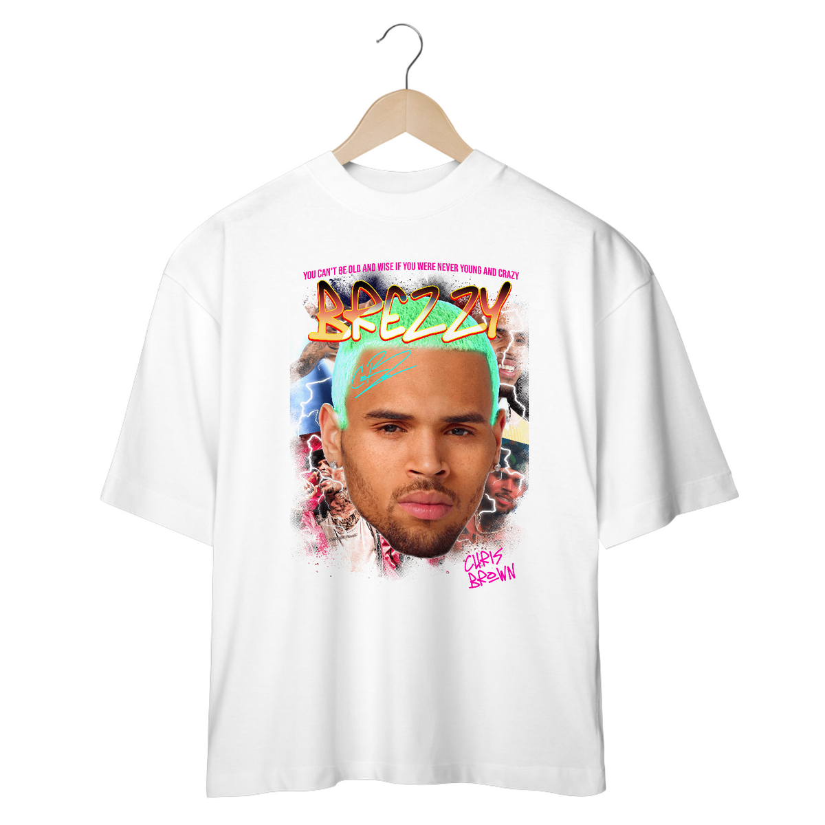 Nome do produto: CAMISETA OVERSIZED CHRIS BROWN