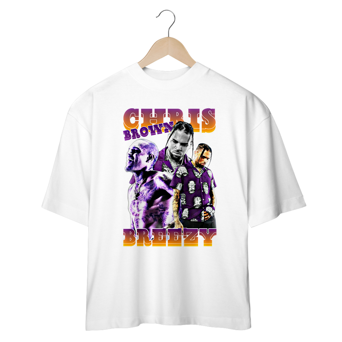 Nome do produto: CAMISETA OVERSIZED CHRIS BROWN