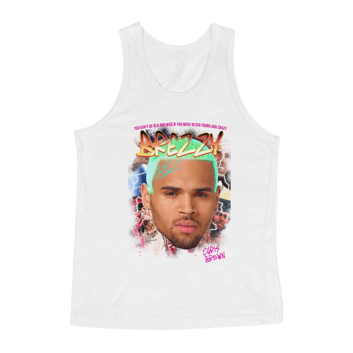 Nome do produto: REGATA CHRIS BROWN (MASCULINA)