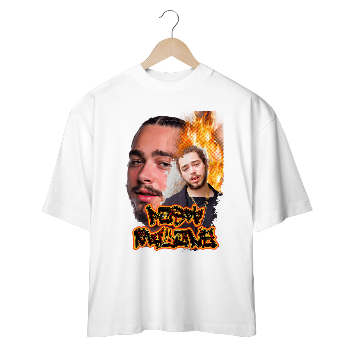 Nome do produto: CAMISETA OVERSIZED POST MALONE