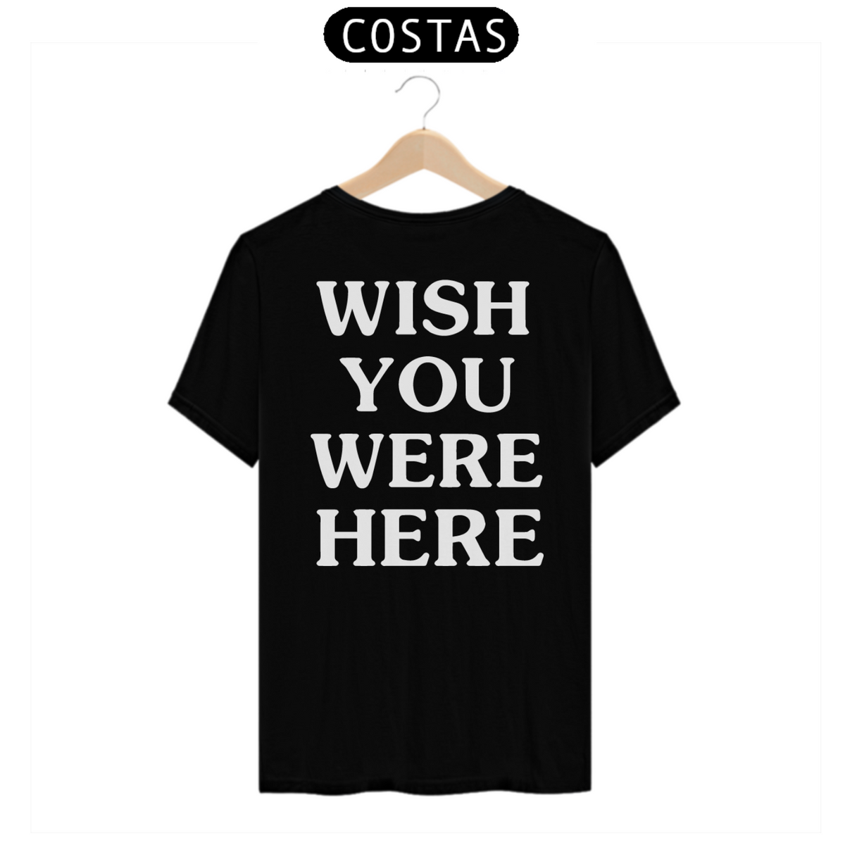 Nome do produto: Camiseta Unissex - Travis Scott Wish You Were Here (estampa apenas nas costas)