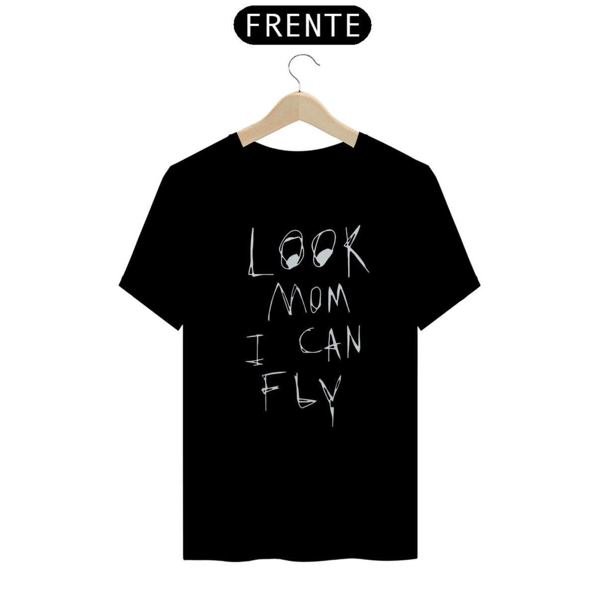 Nome do produto: Camiseta Unissex - Travis Scott Look Mom I can Fly