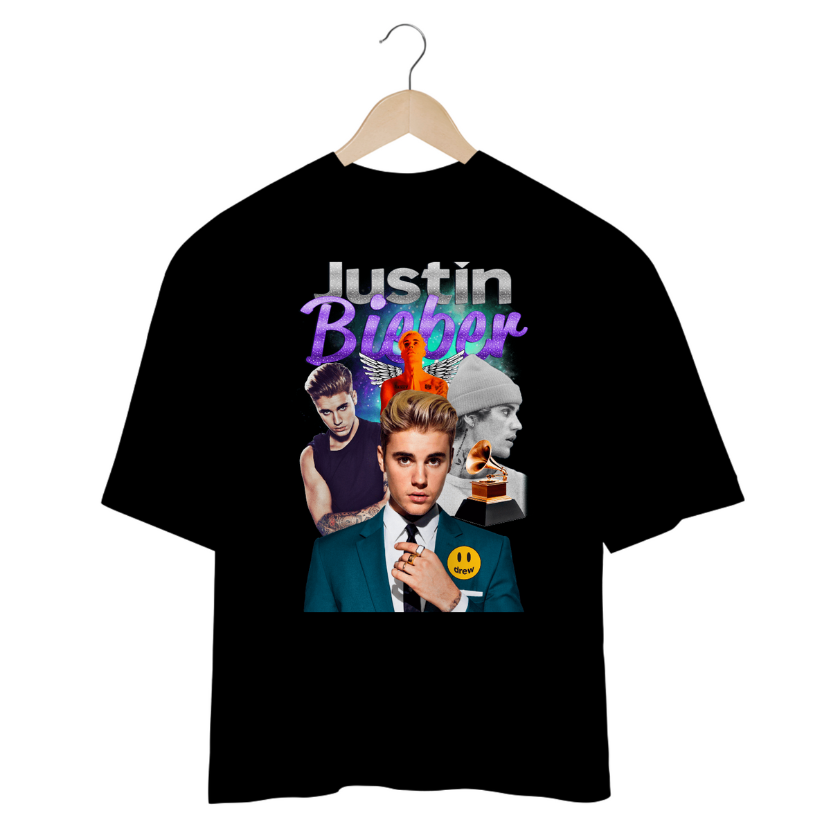 Nome do produto: Camiseta Oversized - Justin Bieber 