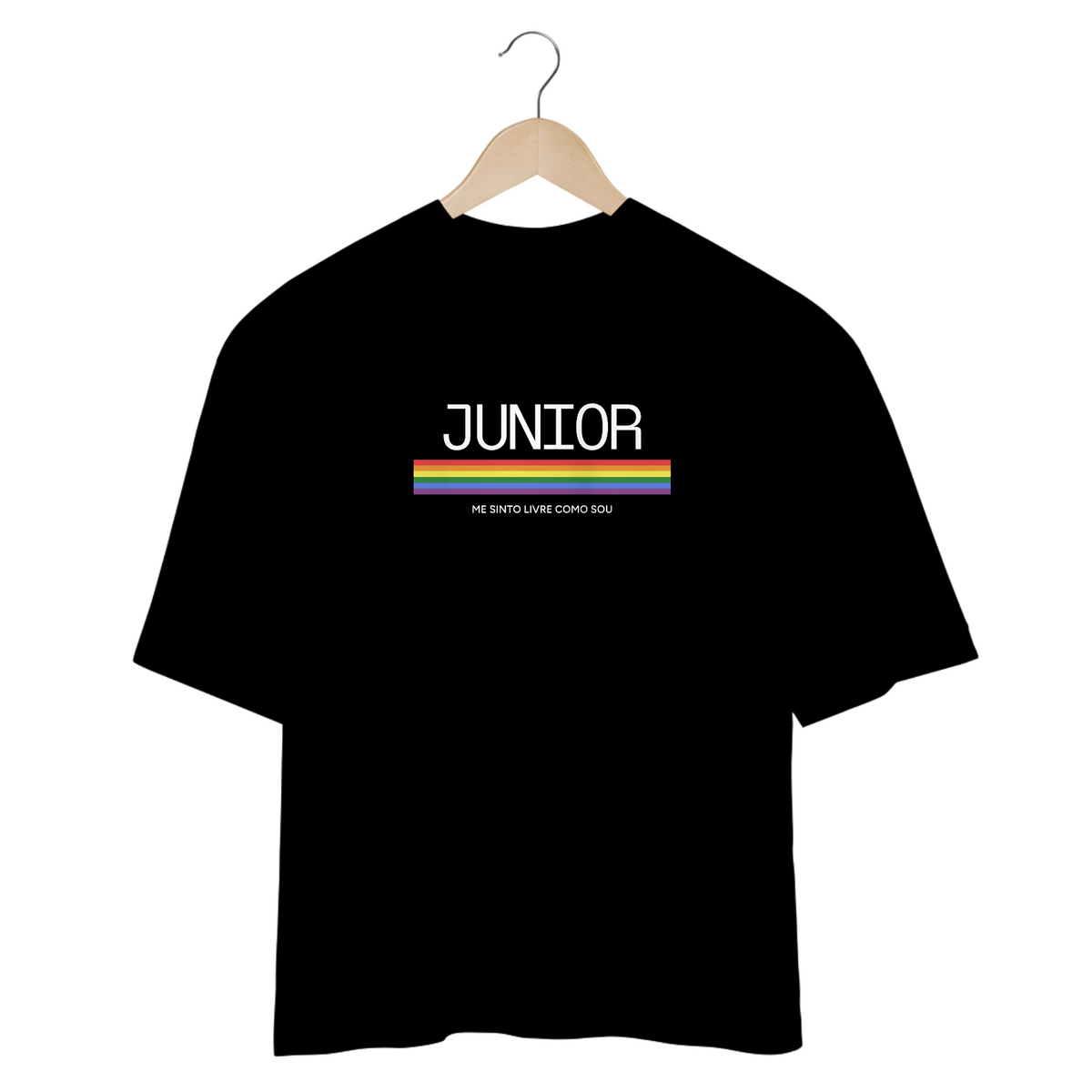 Nome do produto: Camiseta Oversized - Pride JUNIOR me sinto livre