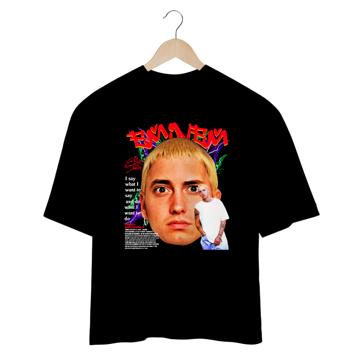 Nome do produto: Camiseta Oversized - Eminem