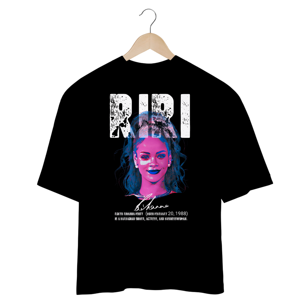 Nome do produto: Camiseta Oversized - Rihanna