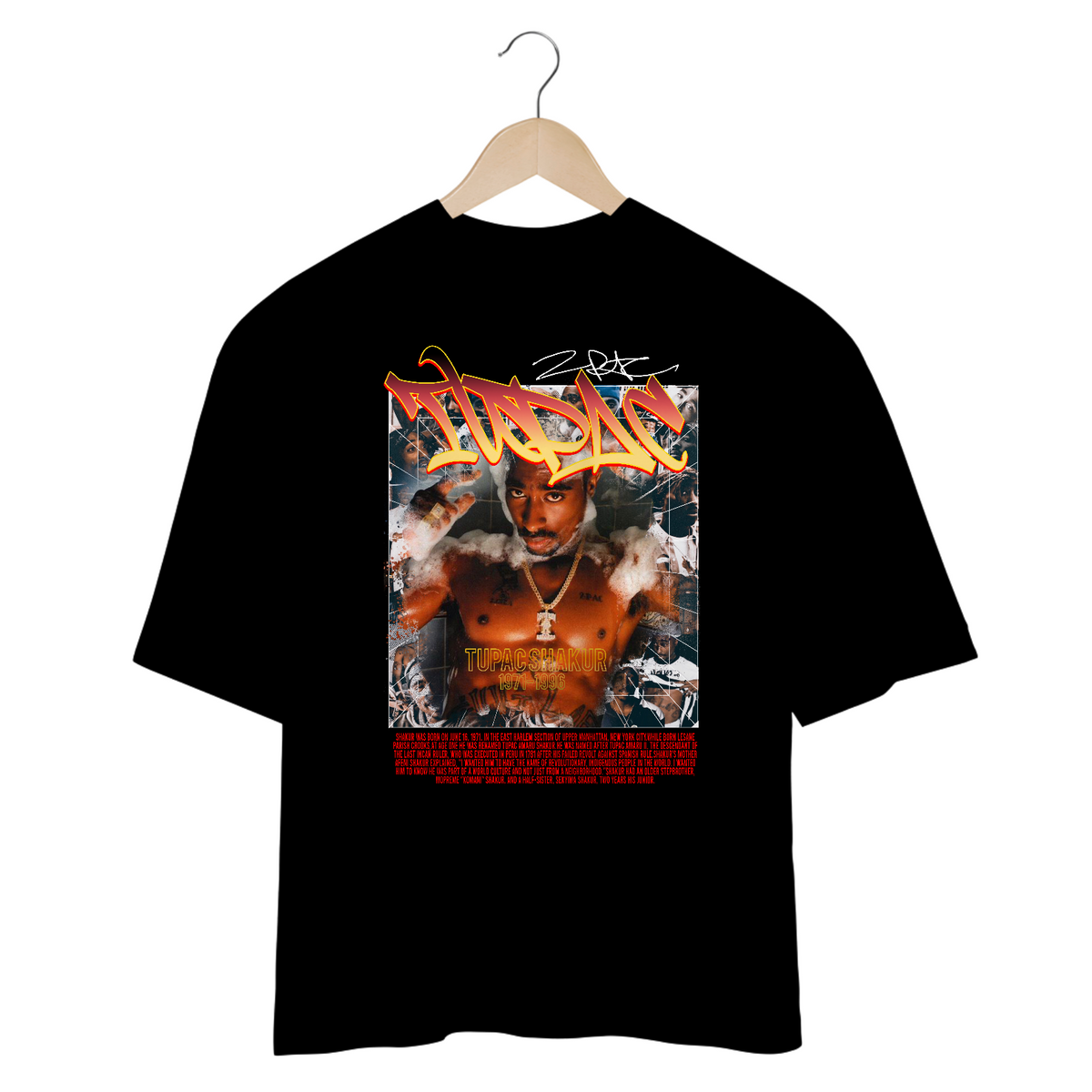 Nome do produto: Camiseta Oversized - Tupac