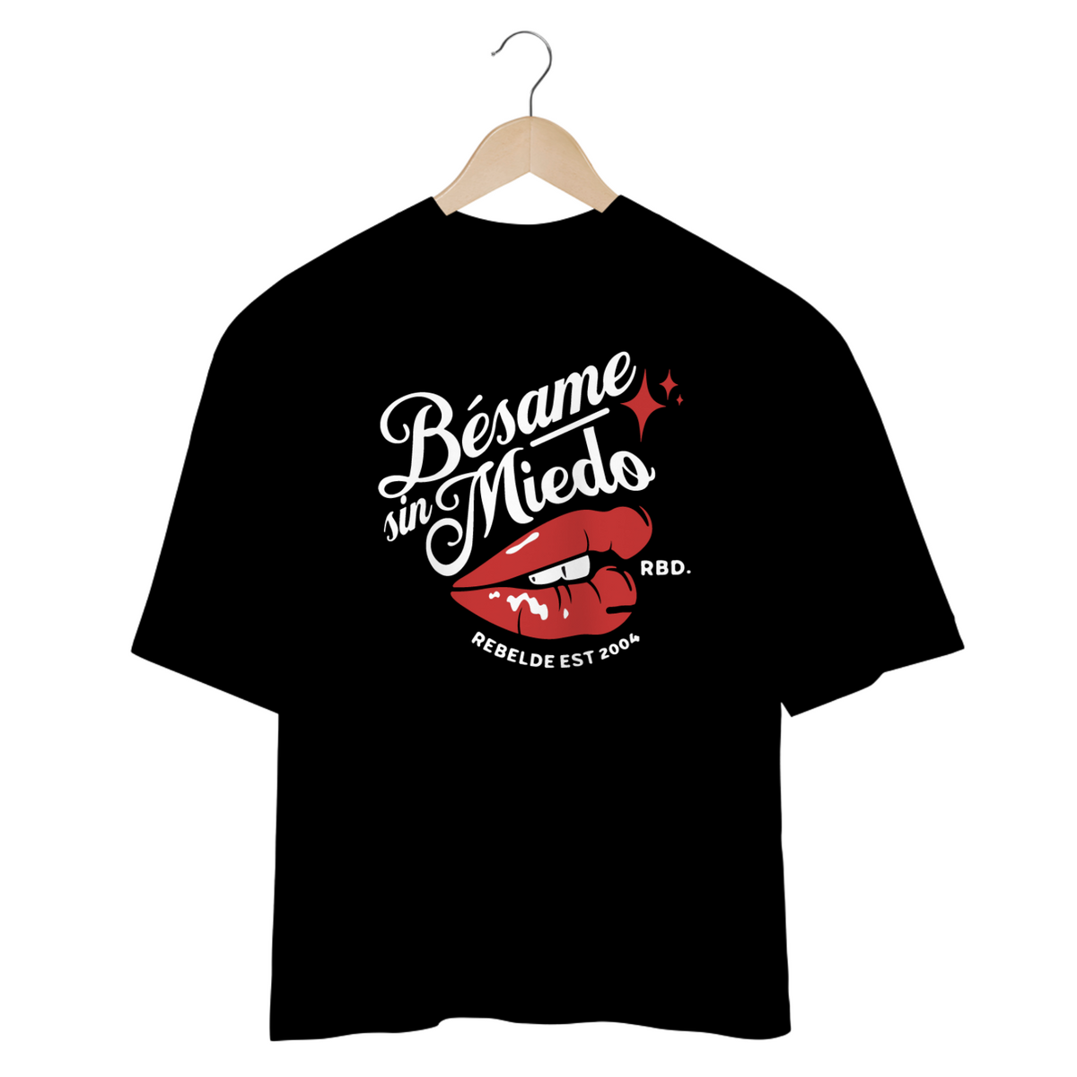 Nome do produto: Camiseta Oversized - RBD Besame Sin Miedo