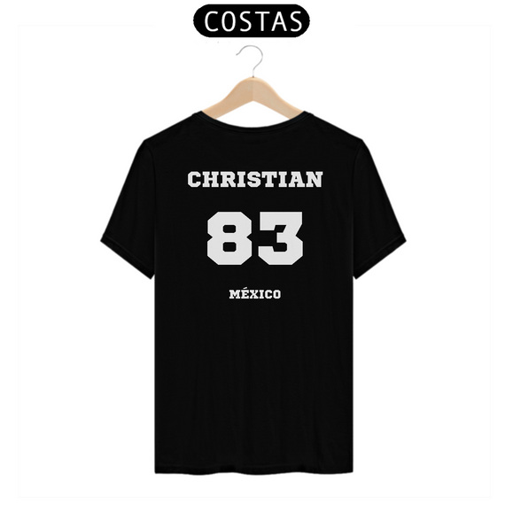 Camiseta Unissex - RBD Chiristian Chavez 83 México ( Impressão apenas nas costas )