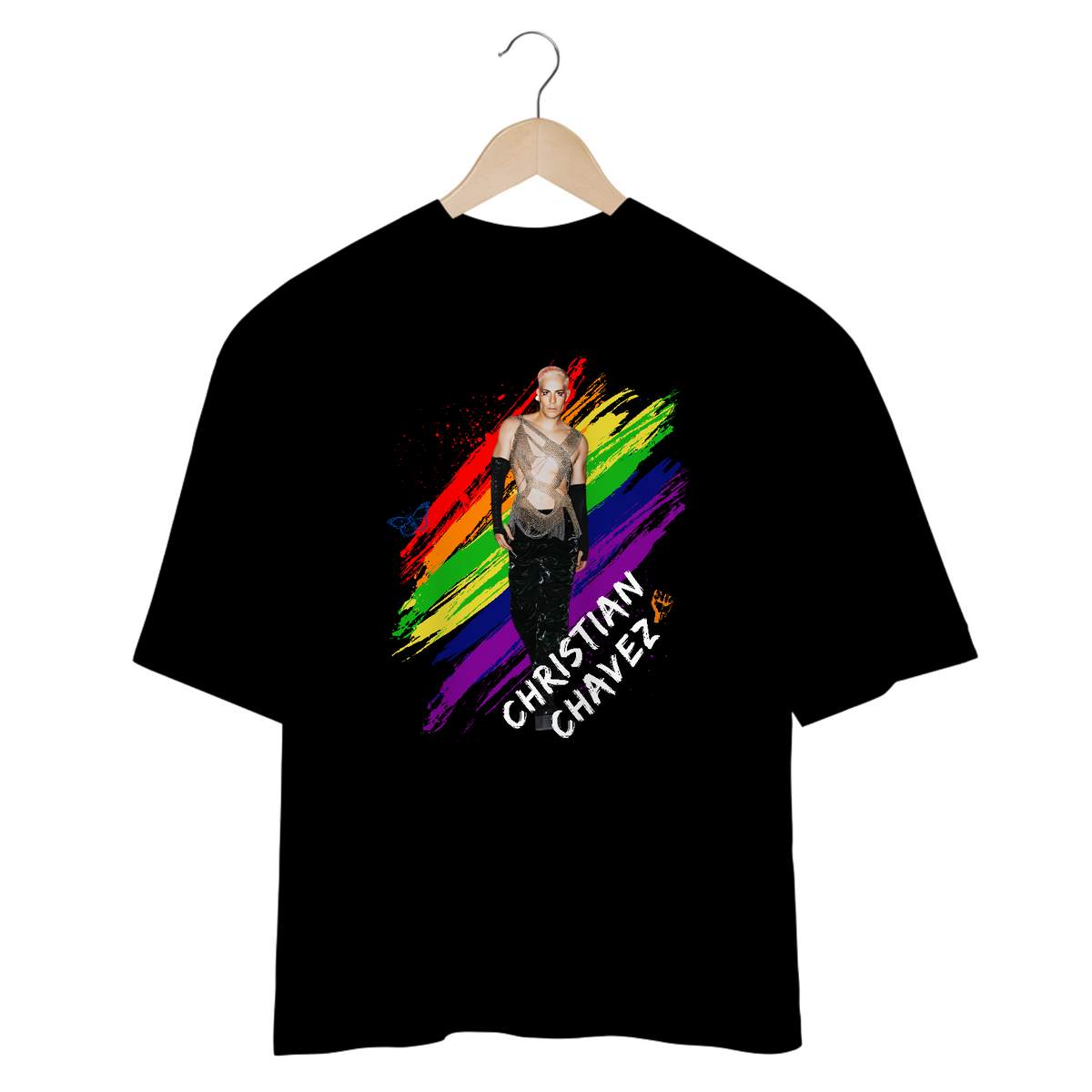 Nome do produto: Camiseta Oversized - RBD Christian Chavez LGBT