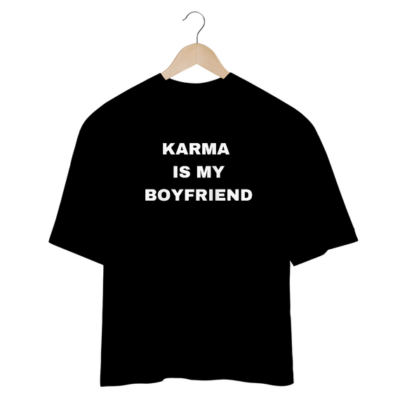 Camiseta Oversized - Taylor Swift Karma Is My Boyfriend