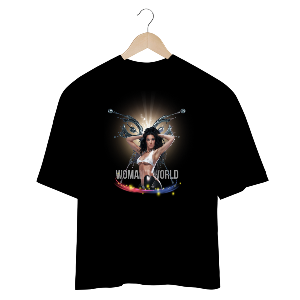 Nome do produto: Camiseta Oversized Katy Perry Woman’s World