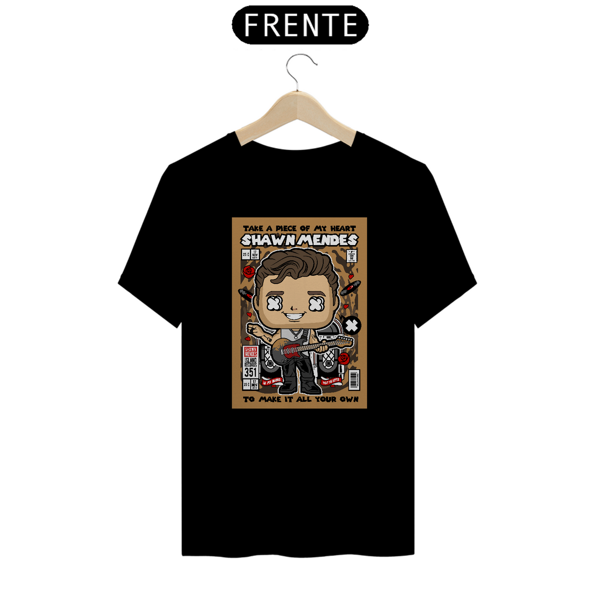 Nome do produto: CAMISETA SHAWN MENDES FUNKO