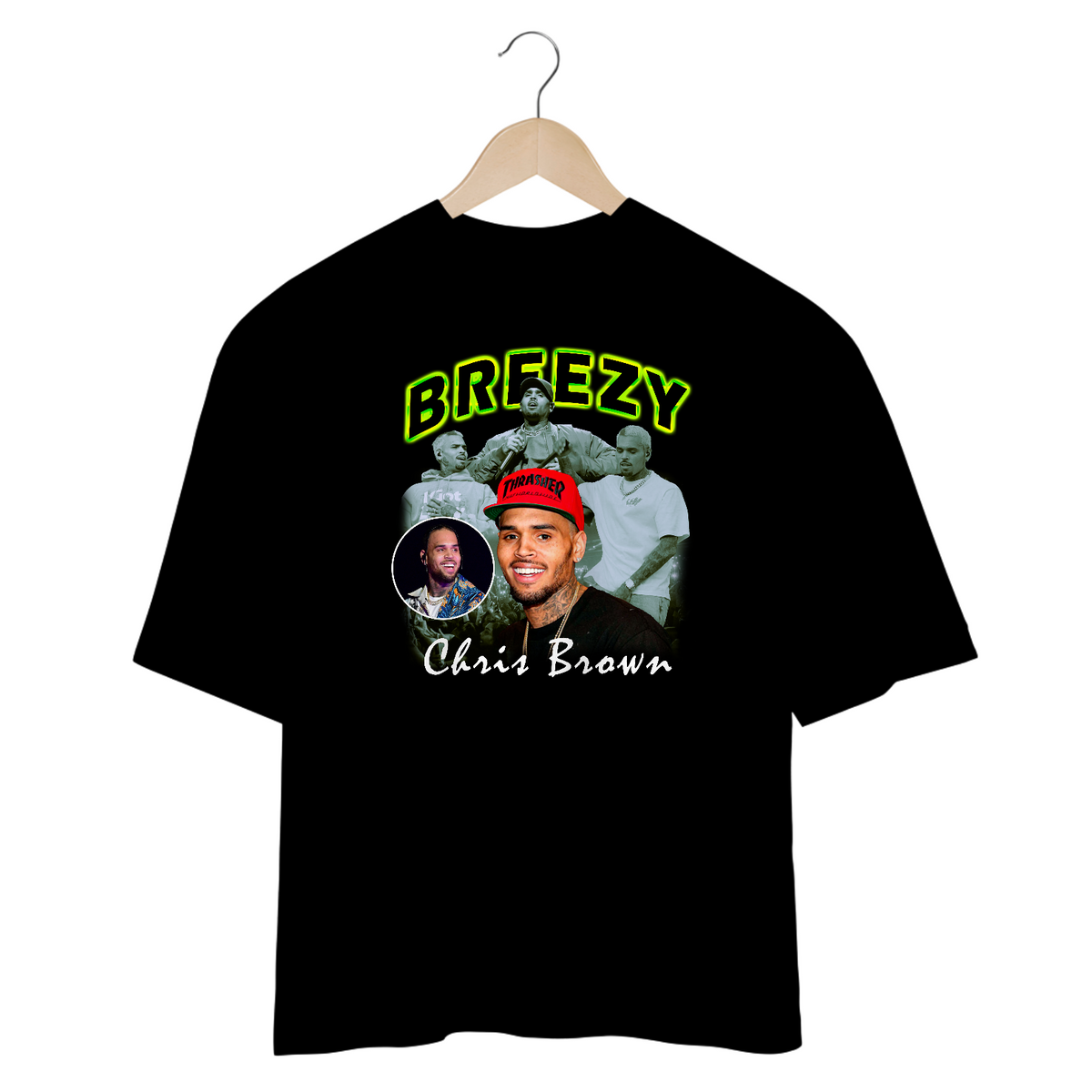 Nome do produto: CAMISETA OVERSIZED CHRIS BROWN