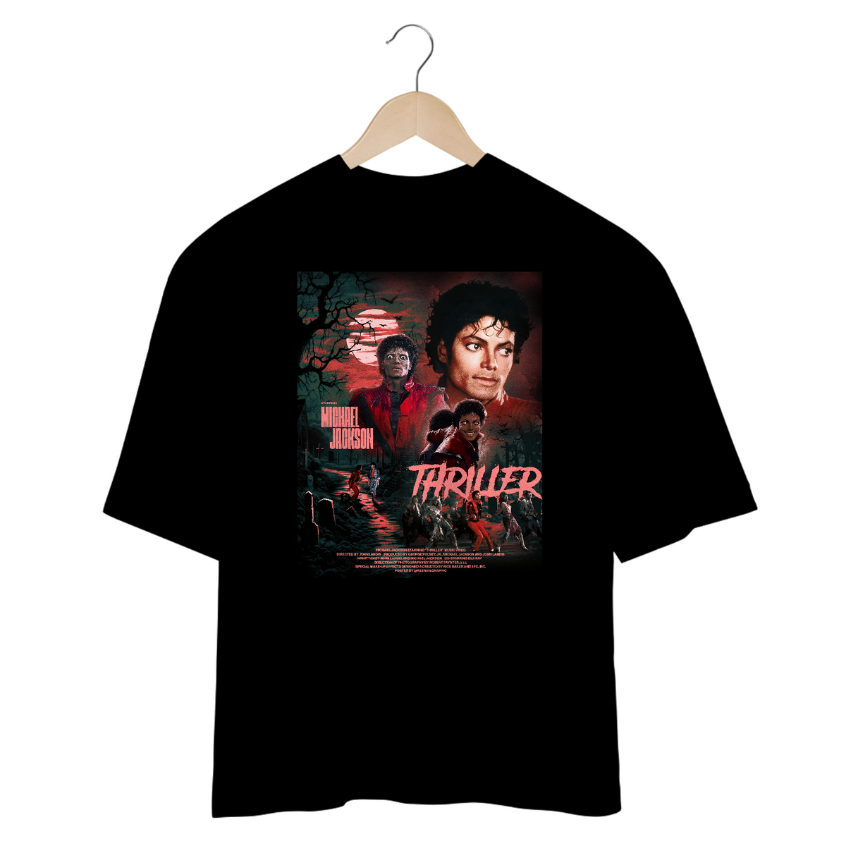 Nome do produto: CAMISETA OVERSIZED MICHAEL JACKSON THRILLER