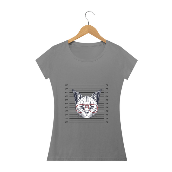 Camiseta Baby Long Quality - Gato Fichado