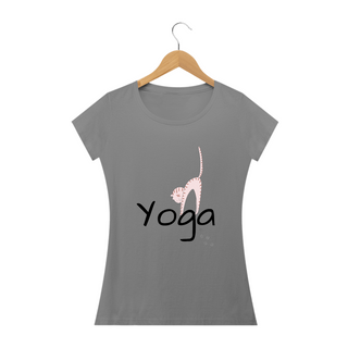 Camiseta Baby Long Quality - Yoga Cat