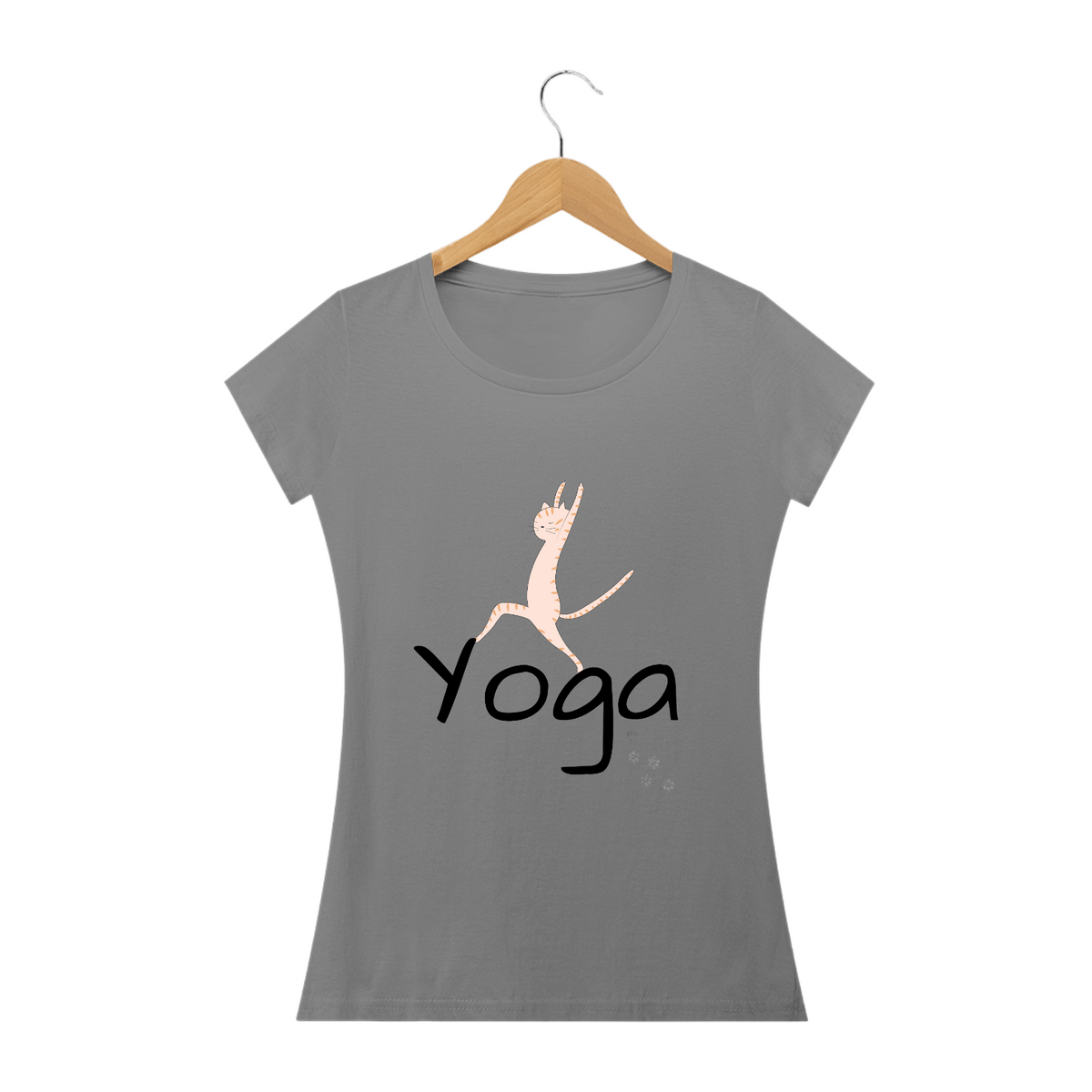 Nome do produto: Camiseta Baby Long Quality - Yoga Cat 02