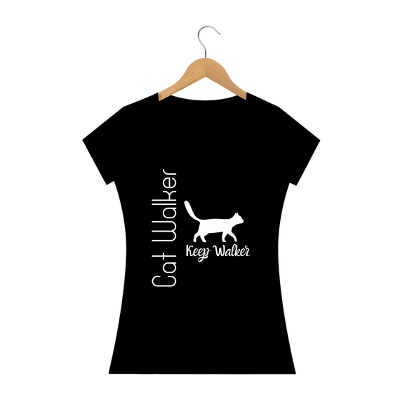 Camiseta Baby Long Quality - Cat Walker Dark