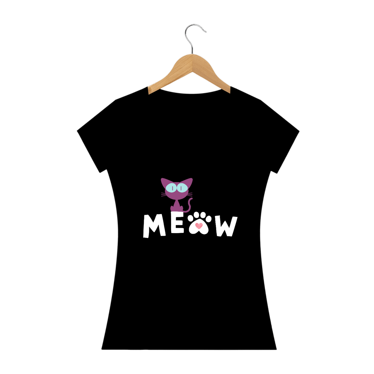 Nome do produto: Camiseta Baby Long Quality - Meow 2