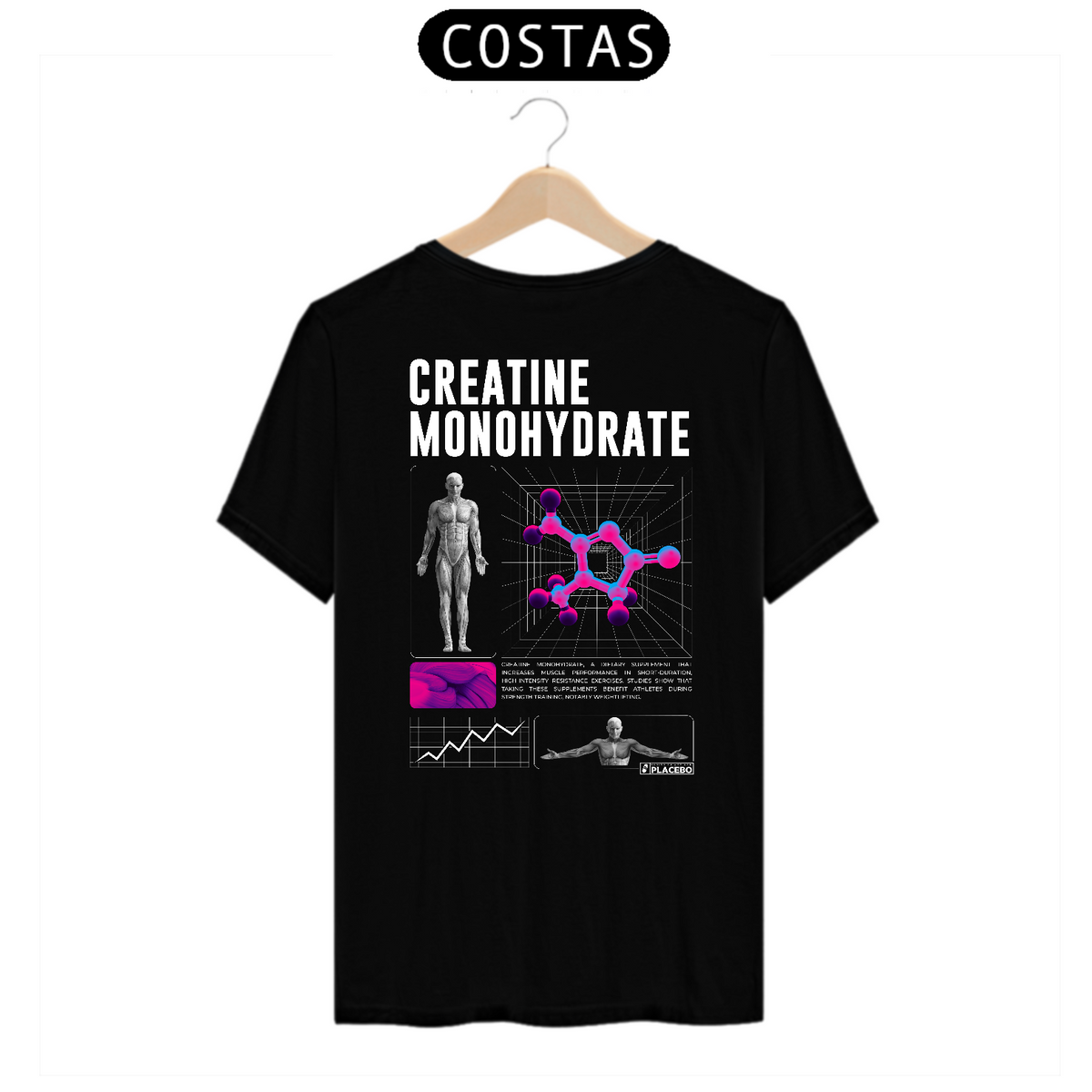 Nome do produto: Creatine monohydrate estampa costa