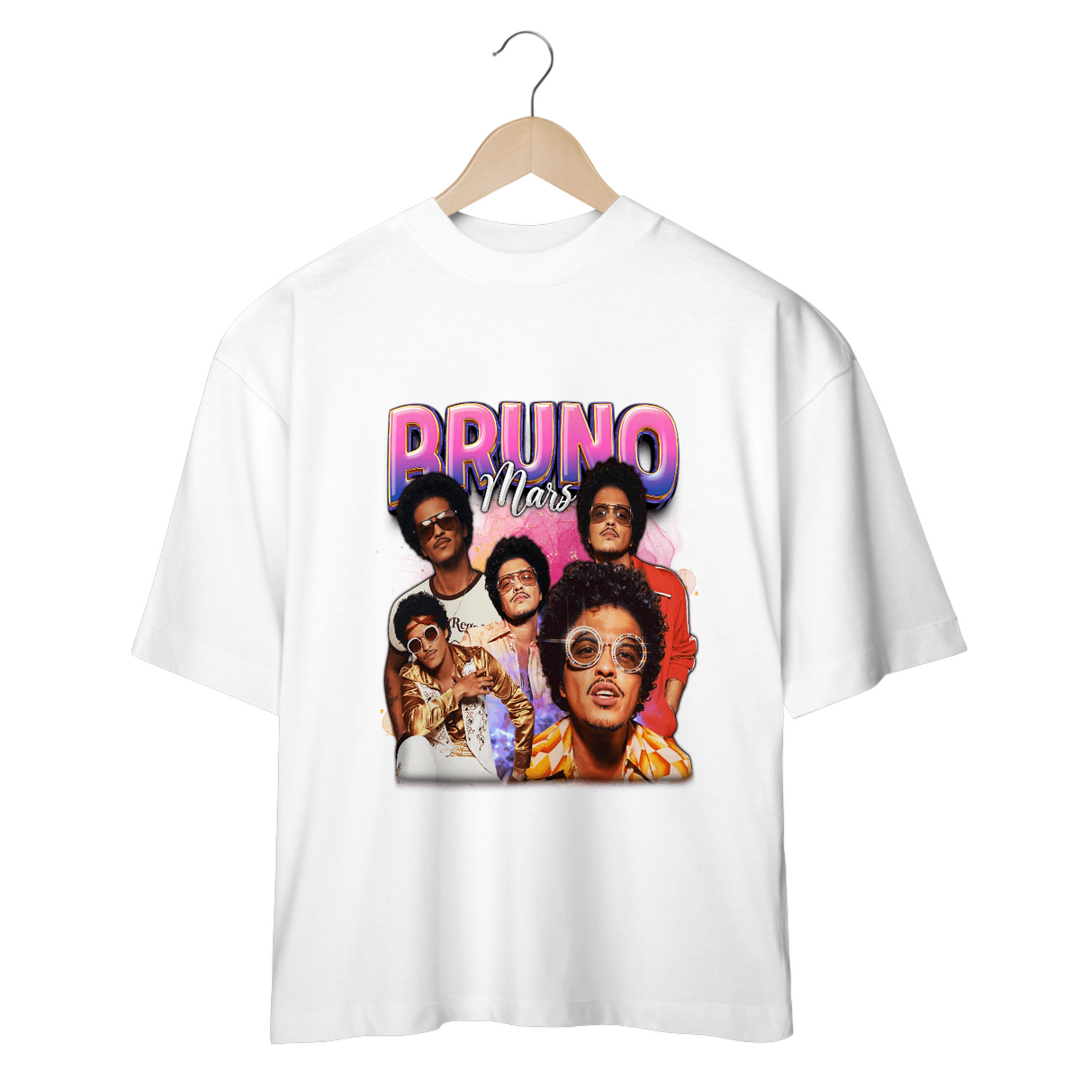 Nome do produto: Camiseta Oversized - Bruno Mars