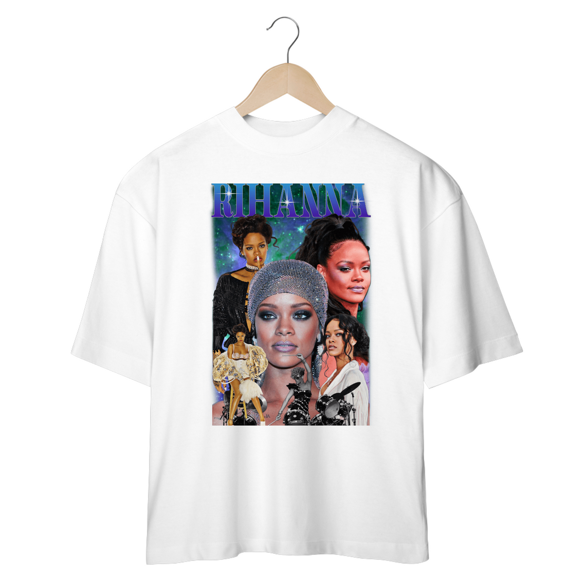 Nome do produto: Camiseta Oversized - Rihanna 