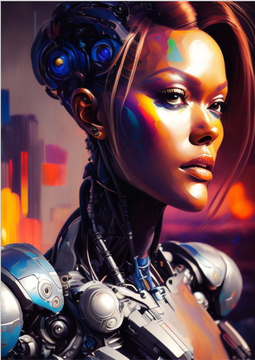 Nome do produto: Poster - Android woman