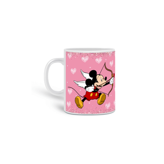 Caneca branca - Mickey bow arrow - Love