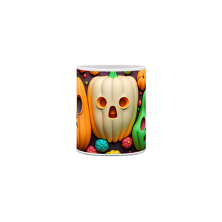 Nome do produtoCaneca Branca - Halloween 3D