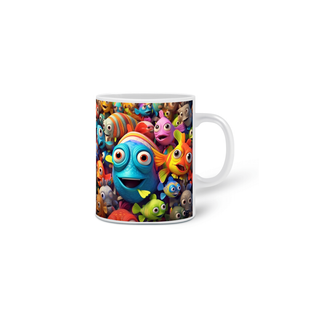 Nome do produtoCaneca Branca - Peixe 3D