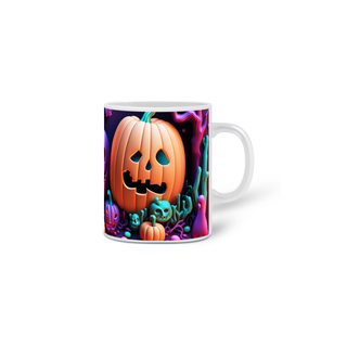 Nome do produtoCaneca Branca - Halloween 3D