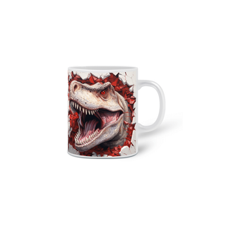 Nome do produtoCaneca Branca - Dinossauro 3D