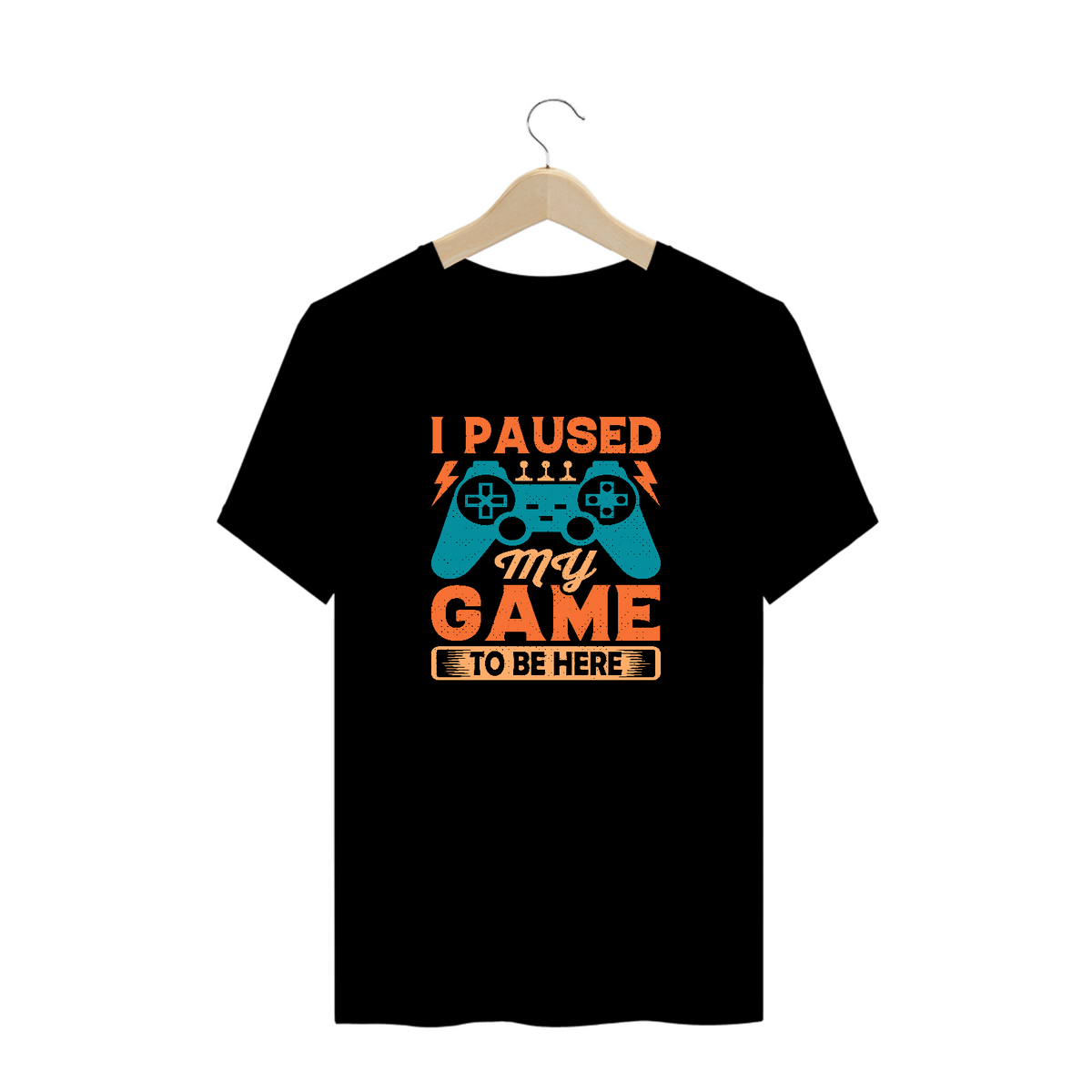 Nome do produto: Camiseta Plus Size -  I paused my game to be here