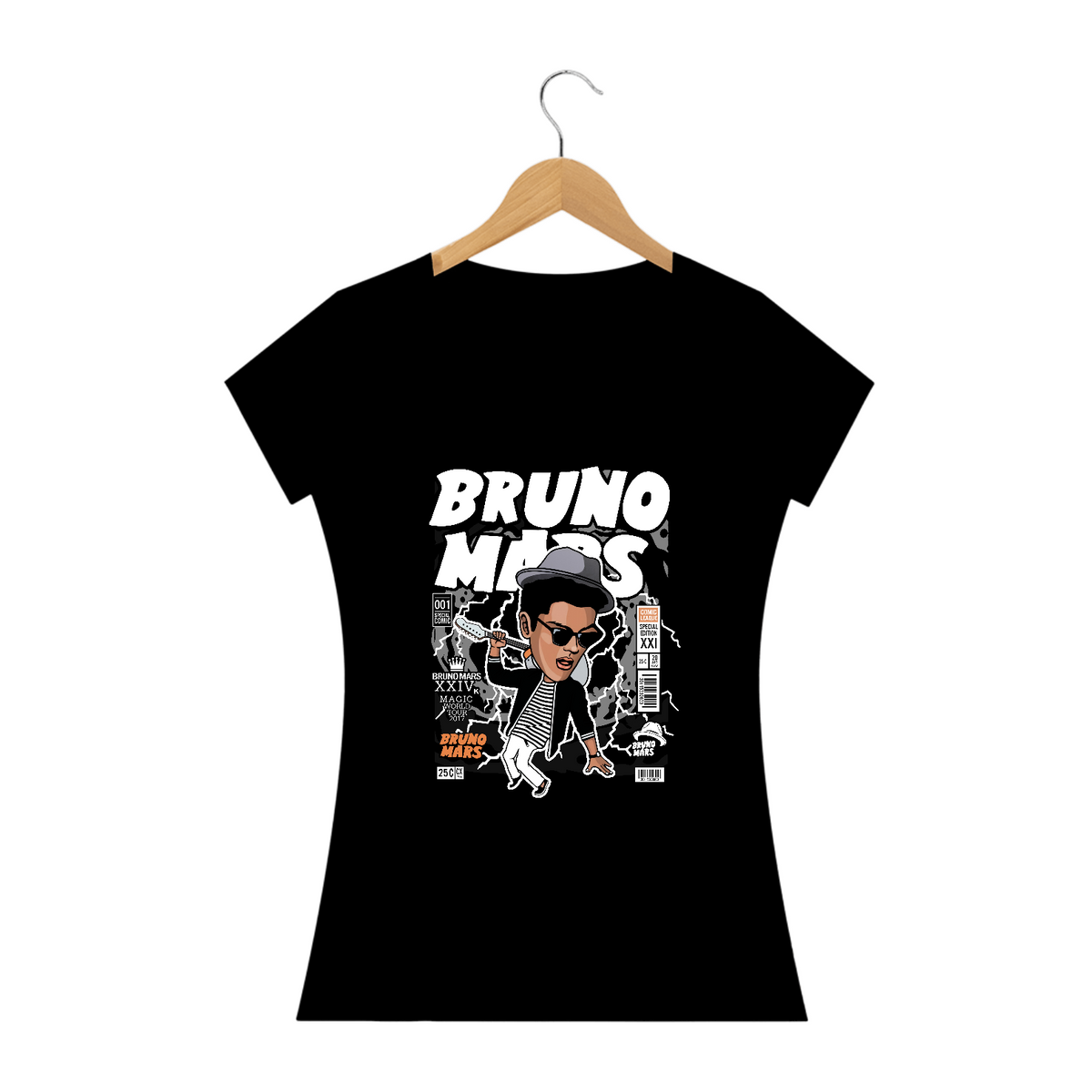 Nome do produto: Camiseta Baby Long Quality  - Bruno Mars 